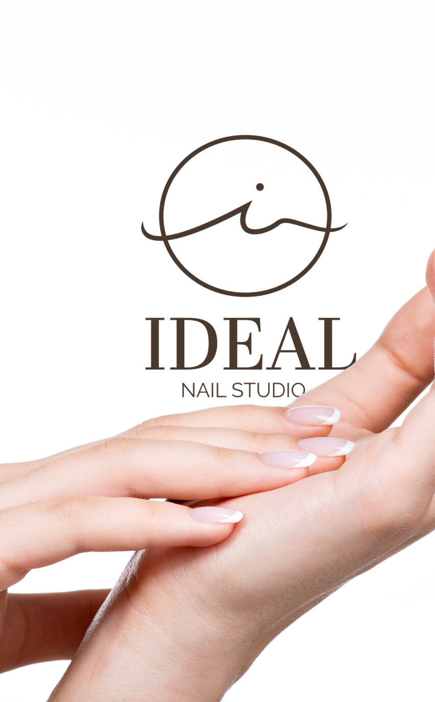 Ideal Nail Studio logo and branding