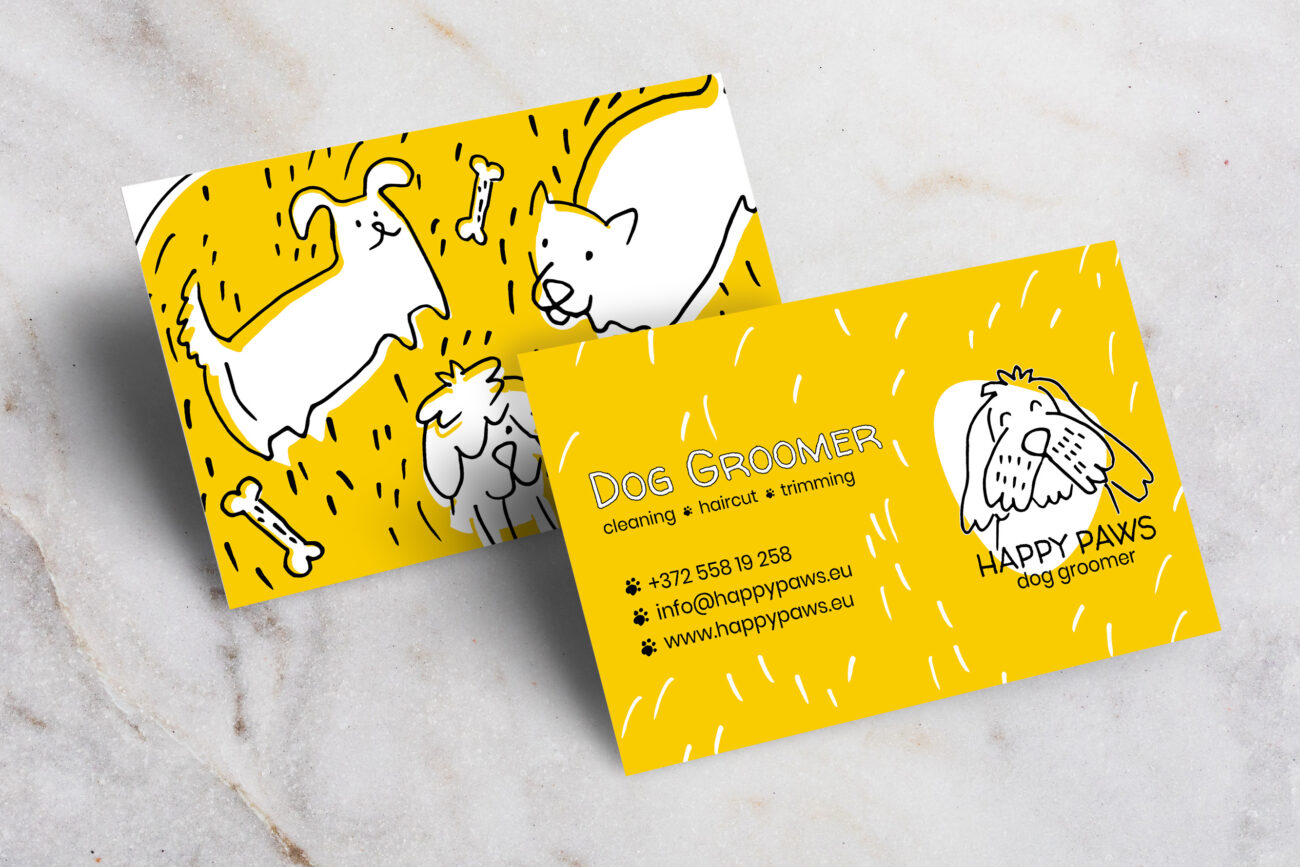 Happy Paws Dog Groomer Branding